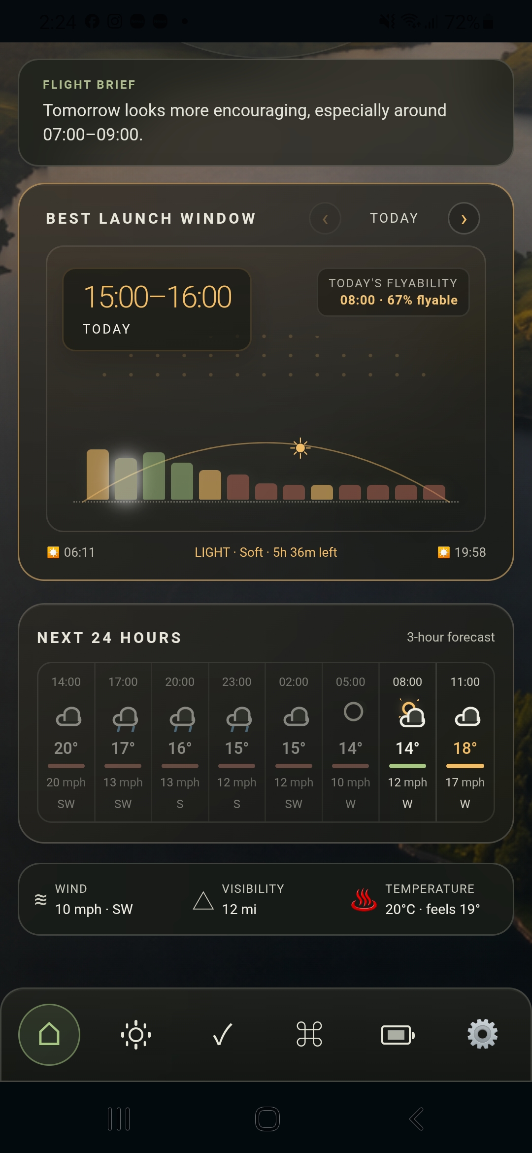 Flight Control weather detail